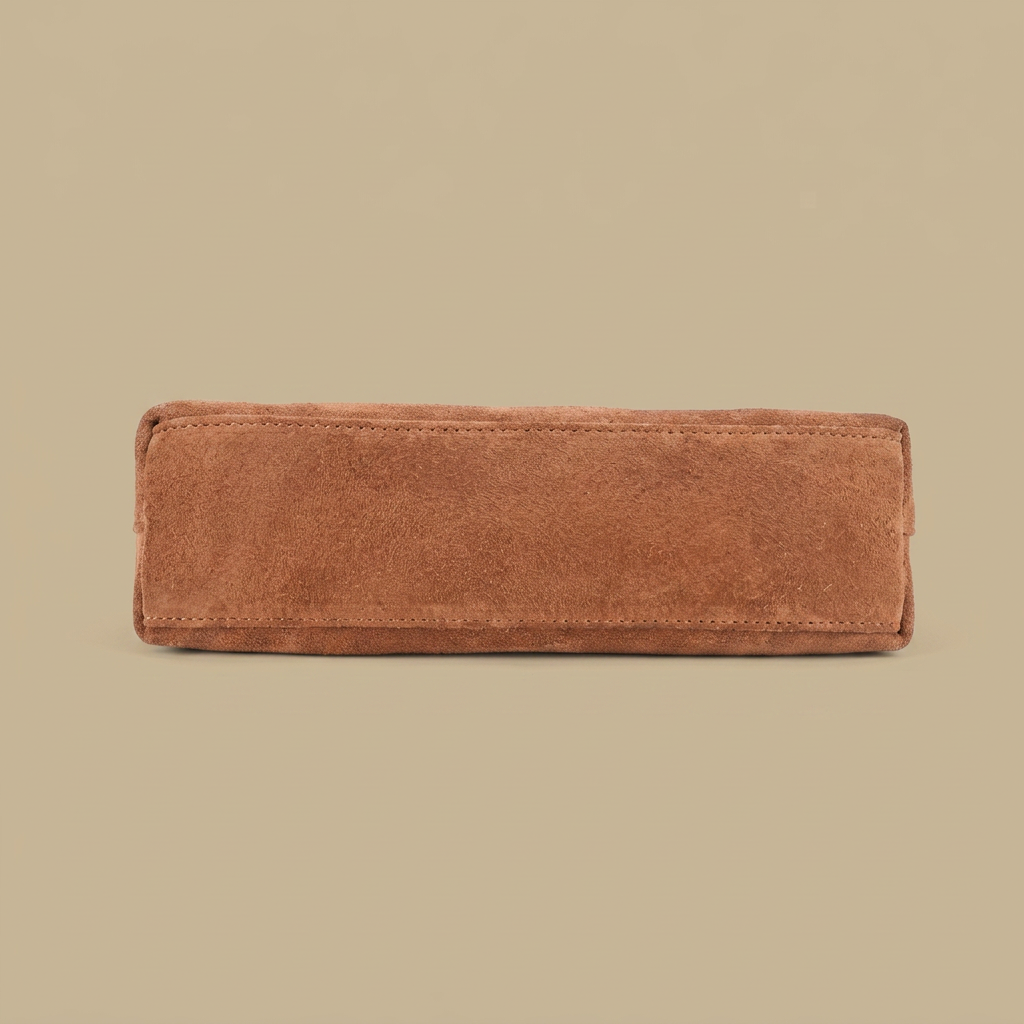 Shoulder Bag with Suede Finish