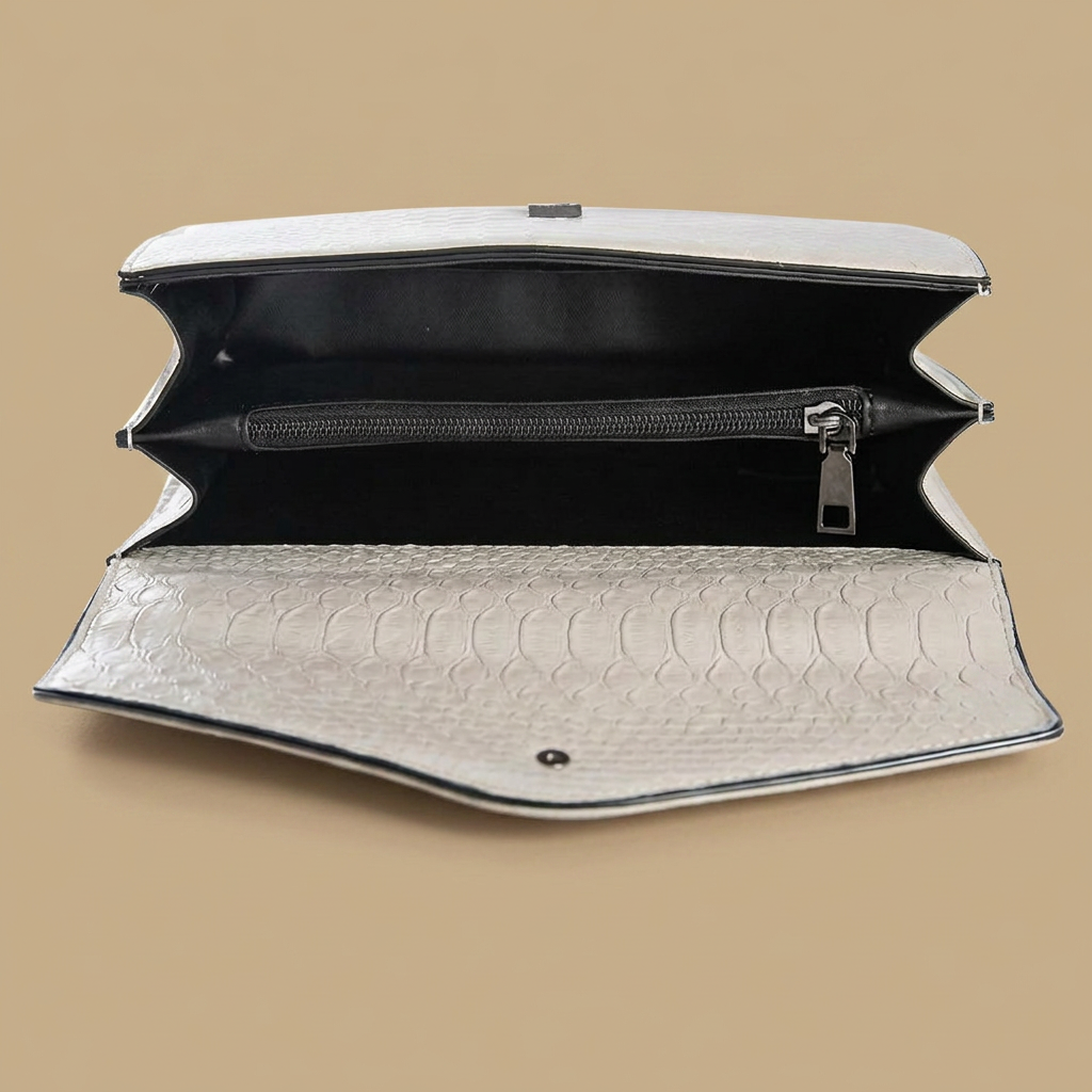 Crossbody Bag Snake Embossed Flap
