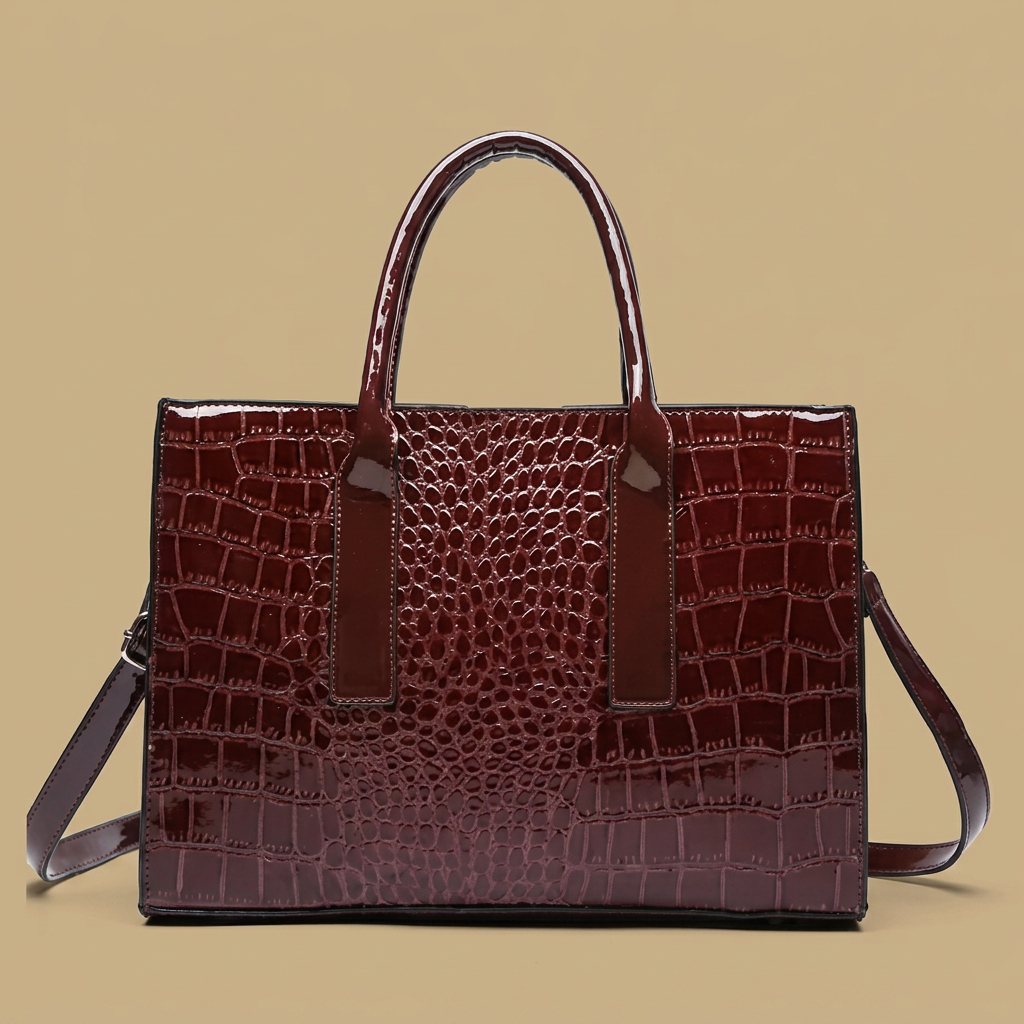 Tote Bag Croc Embossed Finish