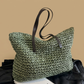 Tote Bag with Woven Texture