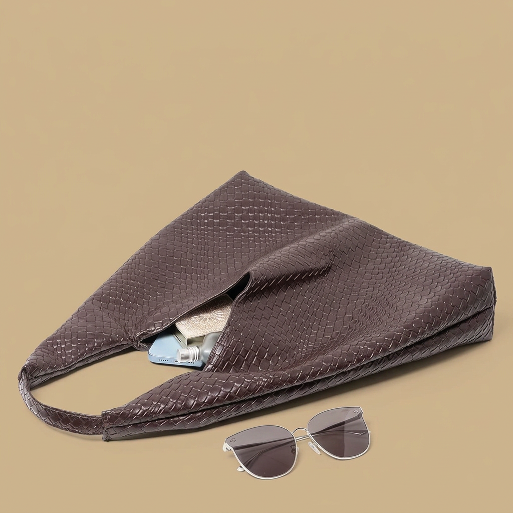 Tote Bag Woven Retro Silhouette