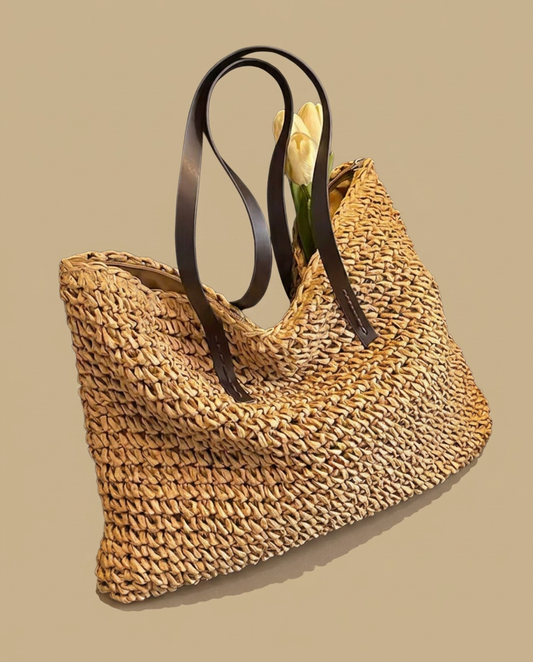 Tote Bag with Woven Texture