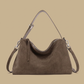 Genuine Suede Leather Tote Shoulder Bag